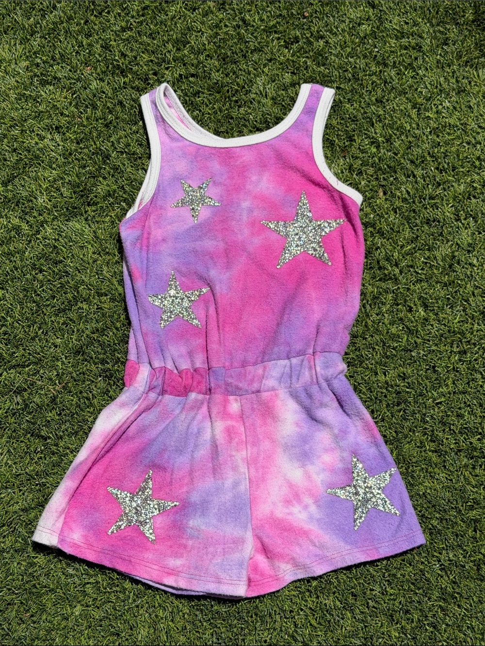 MIA Pink & Purple Tie-Dye Star Romper